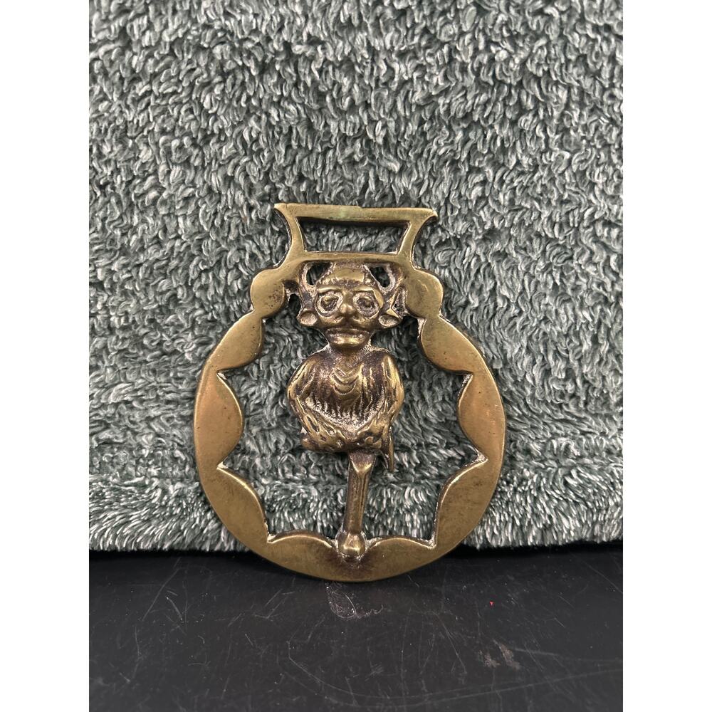 The Lincoln Imp Horse Brass Made in England Antique Victorian